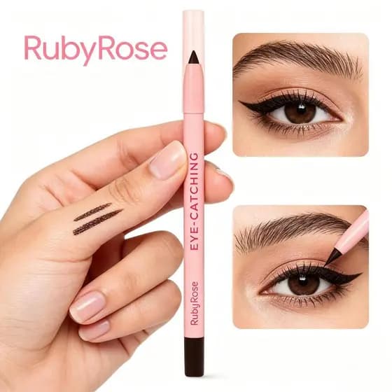 Lápis de Olho Preto Eye Catching HBE2400 Ruby Rose 1,8g Pronta entrega