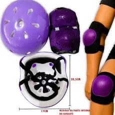 Kit Proteção Infantil 7 Peças Capacete Joelheira Cotoveleira Luvas Bicicleta Patinete Skate Patins