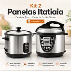Kit 2 Panelas Itatiaia - Arroz 8 Xícaras + Panela Pressão 5L Digital -  110v ou 220v Casa Decor