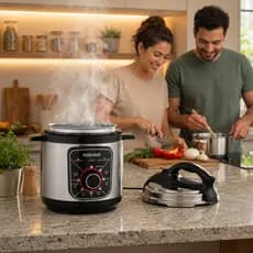 Panela De Pressão Elétrica Itatiaia Essencial 3Litros 700w Inox Preto Moderna