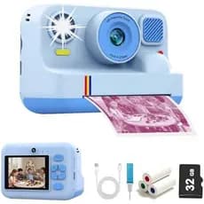 Câmera de impressão instantânea infantil, câmera de impressão Digital instantânea 1080P HD
