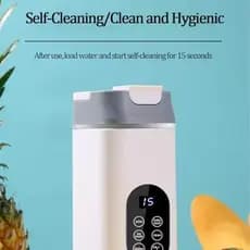 Liquidificador Portátil Com 4 Modos De Engrenagem E Display Digital Inteligente , Copo Espremedor De 420 Ml Recarregável