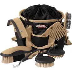 Kit de Higiene para Cavalos Weaver Equine, Conjunto de 7 Escovas para Cavalos com Bolsa Organizadora, Removedor de Cravo