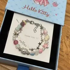Pulseira De Contas Hello Kitty Dopamina Com Design De Estrela Para Mulheres