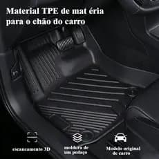 Adequado para Geely EX2 Tapete para pés de carro TPE totalmente cercado antiderrapante