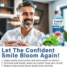 Removedor De Pedra De Amígdala Cuidado Enxaguatório Bucal 120Ml Enxágue Refrescante Dissolvedor Suave ningchbr