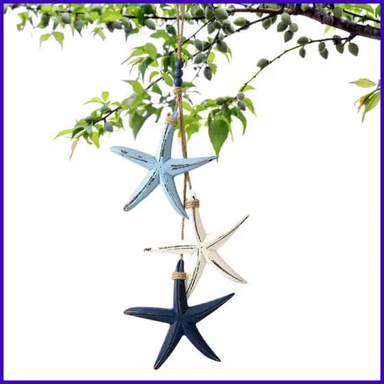 Ornamentos Costeiros Para Árvore Estrela Do Mar Pingente De Peixe Com Corda Temáticos De Praia Mediterrâneo Sala De Esta