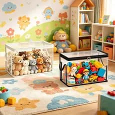 Recipiente De Armazenamento De Animais De Pelúcia Dobrável , 2 Pacotes De Organizador De Boneca , Saco Brinquedos Domést