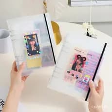 Álbum De Fotos De 6 Anéis , Pasta De Arquivo A5 Com Adesivos , Material De Papelaria Para Ingressos E Postagems R