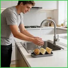 Barra De Sabão Titular Aço Carbono À Prova Dwaterproof Água Organizador Armazenamento Rack Exibição Para Esponja Purific