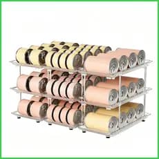 Organizador De Latas Para Despensa , Multifuncional , Economizador De Espaço , Rack De Armazenamento Geladeira , Cozinha