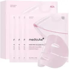 Máscara em Gel Medicube Jelly com DNA de Salmão PDRN e Colágeno Rosa |   Máscara Facial Noturna para Brilho Radiante |