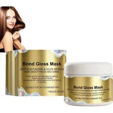 Máscara Bond Gloss, Máscara Capilar de Reparação Profunda, Máscara Capilar Anti-Frizz, Condicionador Controle de Frizz,