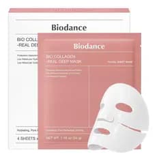 Máscara Real de Bio-Colágeno BIODANCE, Máscara Hidratante de Hidrogel para Uso Noturno, Redução de Poros, Elasticidade,