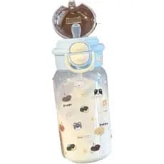 Garrafa de Água Fofa Kawaii Y2K com Estampa de Cachorrinho, Copo de Plástico Transparente, Estilo Coquette, 20 Oz (Cacho