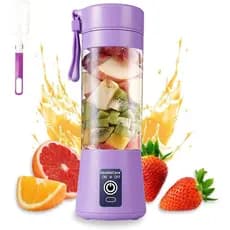 Copo Liquidificador Portátil, Liquidificador Elétrico USB, Liquidificador Portátil para Shakes e Smoothies, Suco, 380ml,