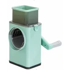 Cortador de Legumes Rotativo 5 em 1 e Ralador de Queijo, Cortador Manual com Lâminas de Aço Inoxidável, Picador de Legum
