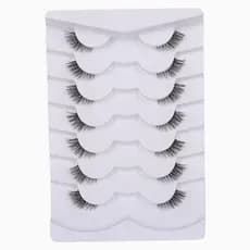 Cílios Postiços Naturais Gmagictobo, Cílios Curtos Transparentes com 7 Pares de Cílios Postiços Múltiplos