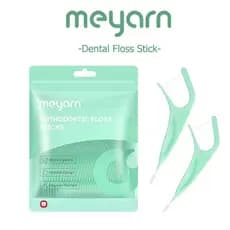 MEYARN Fio Dental Ortodôntico de Dupla Ponta 50 Unidades/Pacote Fio Dental para Aparelho Ortodôntico Pacote Portátil par