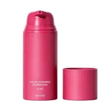 Base de Maquiagem que Muda de Cor, Base Adaptativa ao Tom de Pele Coreana, Hidratante e Disfarçadora, Maquiagem Natural