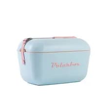 POLARBOX COOLER 12 LITROS AZUL CELESTE ALÇA MARROM