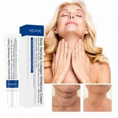 Creme de Colágeno para Pescoço Antienvelhecimento, Clareador, Hidratante, Duplo Efeito Lifting, Redutor de Linhas Finas