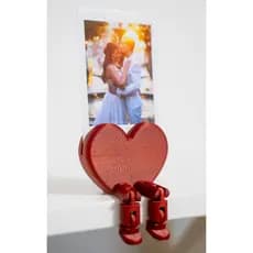 Porta Retrato Coração Perninhas Articuladas Suporte Para Foto Polaroid Presente Namorados Decoração