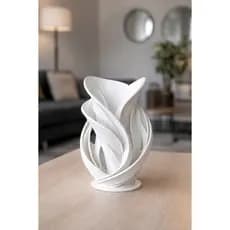 Vaso Decorativo Moderno Geométrico Fluido - Enfeite Decor de Mesa Sala Quarto Banheiro Premium 10cm