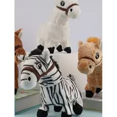 Cavalo Que Anda e Emite Som de Pelúcia Olhos Bordados Brinquedo Infantil Pelúcia Premium Macia Cavalinho Zebra
