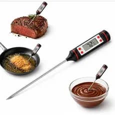 Termômetro Culinário Digital Espeto Cozinha Temperatura Alimentos Bebidas Líquidos Carne Churrasco Chocolate Leite Doces