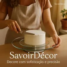Prato Giratório para Bolo em Vidro 30cm Decoração Confeitaria