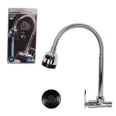 Torneira Gourmet Parede Cozinha Inox Com Ducha Flexível Alta Pressão Design Moderno