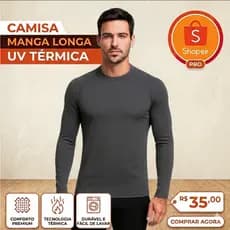 Camiseta proteção UV Camisa manga longa proteção UV Camiseta pescaria