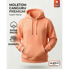 Moletom Canguru Feminino Blusa De Frio Com Capuz E Bolso Moletom