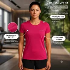 CAMISETA DRYFIT FEMININA CAMISETA FEMININA ATIVIDADE FISICA