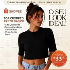 Croped Oversized Feminino Básico Camiseta Croped Feminino