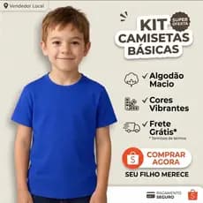 Camisa Infantil Camisa tradicional criança camiseta de criança