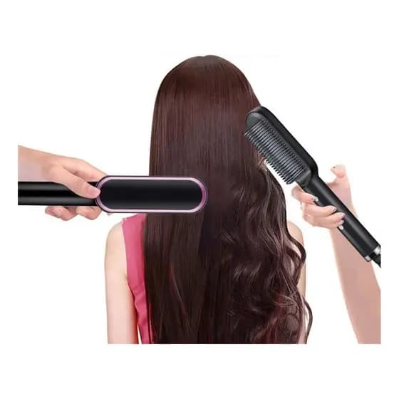 Escova Pente Alisadora  e Modeladora Profissional Bivolt temperatura ajustável. SOKANY