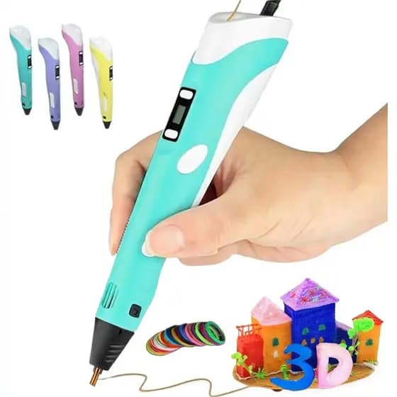 Caneta 3D Impressora Manual Infantil Com Filamentos Filamento de Plastico Seguro Para Crianças