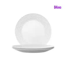 Kit 4 Pratos Sobremesa Saturno Nadir Opaline 19cm