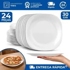 4 Pratos Raso Plaza Nadir Opaline 30cm