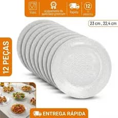Kit 6 Pratos Fundos + 6 Pratos Rasos Acqua Duralex Nadir