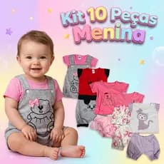 Kit 10 Peças Menina Bebê Infantil Peças de Roupas Inverno Infantil Fashion Short Blusa Algodão