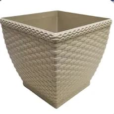 Vaso Rattan Quadrado Para Plantas em Geral Cachepó