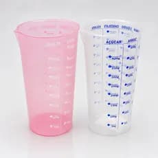 Copo Plástico Graduado Dosador Receitas para Cozinha Copo Medidor 500ML