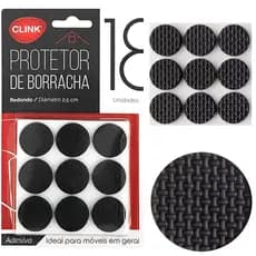 Protetor Adesivo Para Moveis Redondo Borracha Cadeira Sofá Mesa Anti risco anti barulho