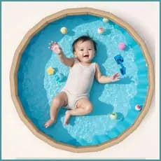 Piscinas Para Crianças Portátil Antiderrapante Não Inflável Redondo Água Diversão Vadear Piscina O Verão Ao Ar Livre Qui