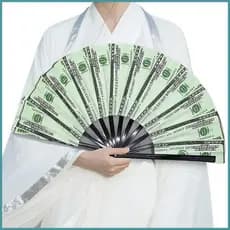 Ventilador Portátil Com Design De Dólar , Adereços Para Festa , De Mão Casa , Viagens Ao Ar Livre , Verão , Performance