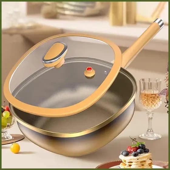 Frigideiras Antiaderentes Frigideira Panela De Liga De Titânio Suprimentos De Cozinha Antiaderente Com Tampa Para tianka