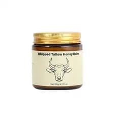 Bálsamo de Sebo de Carne de Gado Alimentado a Pasto com Mel Lopeie - 4 Oz, Hidratante para uma Macia e Suave - Hidr